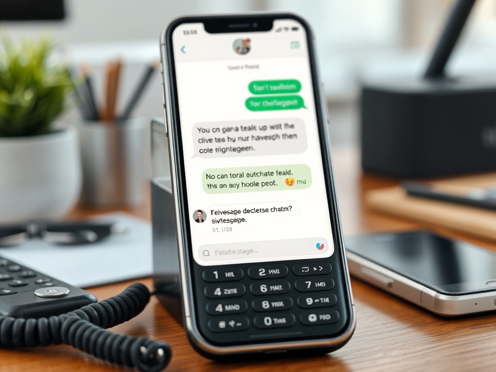 На экране телефона открыто приложение для обмена сообщениями с несколькими текстовыми сообщениями.